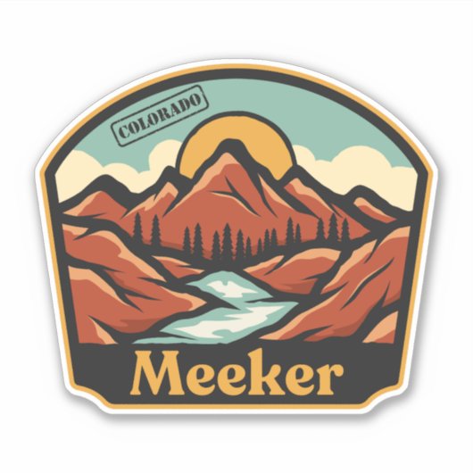 Autocollant Meeker, Colorado (Devant)
