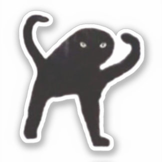 Autocollant Mème Chat Maudit