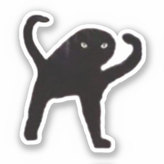 Autocollant Mème Chat Maudit (Recto)