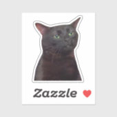 Autocollant Mème Chat Zoned Out (Feuille)