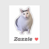 Autocollant Mème de Chat Huh (Feuille)