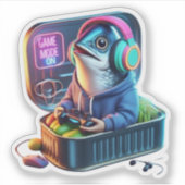Autocollant mémorable de joueur de sardine ronde d (Devant)