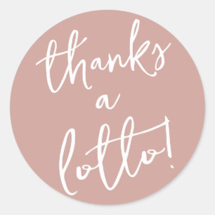 Autocollant Merci Beaucoup Rose Poussiéreux