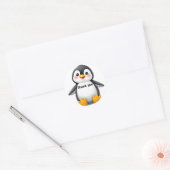 Autocollant "Merci" Bébé Manchot Mignon (Enveloppe)