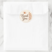 Autocollant Merci Boho – Esthétique Terreuse (Sac)