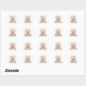 Autocollant Merci Chat Mignon (Feuille)