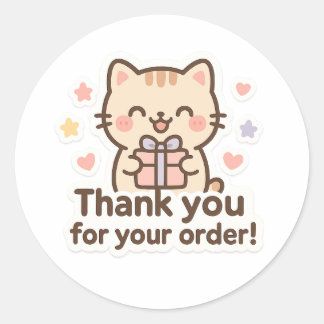 Autocollant Merci Chat Mignon