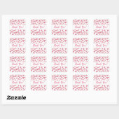 Autocollant Merci Cœur Rose (Feuille)