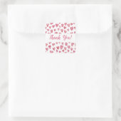 Autocollant Merci Cœur Rose (Sac)