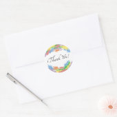 Autocollant Merci Coloré (Enveloppe)