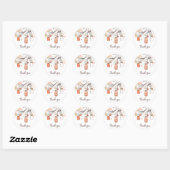 Autocollant Merci de printemps de bocaux de pêche  (Feuille)