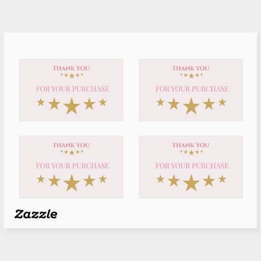 Autocollant Merci étoile 🌸 (Feuille)