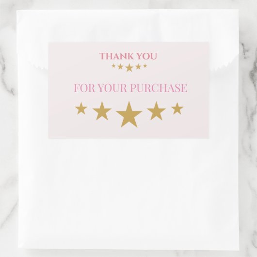Autocollant Merci étoile 🌸 (Sac)
