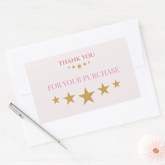 Autocollant Merci étoile 🌸 (Enveloppe)