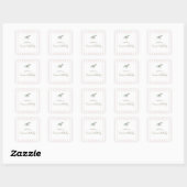 Autocollant Merci Fille Tutu T Rex Rose (Feuille)