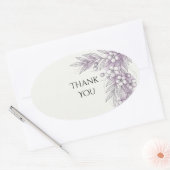 Autocollant Merci Fleur de Baie Violette (Enveloppe)