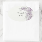 Autocollant Merci Fleur de Baie Violette (Sac)