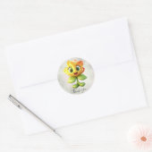 Autocollant Merci Fleur Jaune (Enveloppe)
