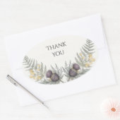 Autocollant Merci Fleur Sauvage Chardon Violet (Enveloppe)