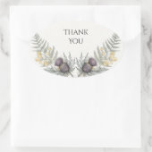 Autocollant Merci Fleur Sauvage Chardon Violet (Sac)