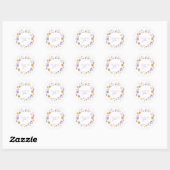 Autocollant Merci Floral Élégant (Feuille)