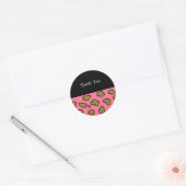 Autocollant Merci Imprimé Léopard Rose (Enveloppe)