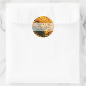 Autocollant Merci Mariage de automne Feuille d'éra (Sac)
