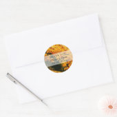 Autocollant Merci Mariage de automne Feuille d'éra (Enveloppe)