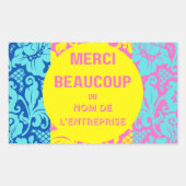 Autocollant "Merci"- "merci beaucoup"-Design 1 (Devant)