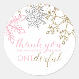 Autocollant Merci Onederland Hiver
