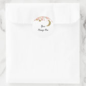 Autocollant Merci pailleté or scintillant (Sac)