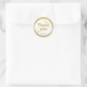 Autocollant "Merci" Paillettes Dorées (Sac)