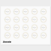 Autocollant Merci Simple Couronne en Or (Feuille)