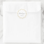 Autocollant Merci Simple Couronne en Or (Sac)