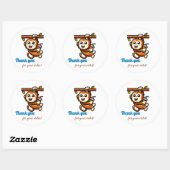 Autocollant Merci Singe Mignon (Feuille)