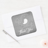 Autocollant Merci Tableau Noir Oiseau Stickers (Enveloppe)
