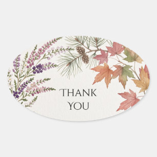 Autocollant Merci Thistle Maple Canadien Écossais