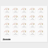 Autocollant Merci twinkle twinkle Or Rose (Feuille)