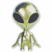 Autocollant métallique Alien Extraterrestres (Devant)