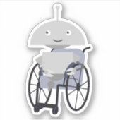 Autocollant Mia en fauteuil roulant (Devant)