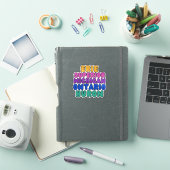 Autocollant Michigan Rainbow Bubble Text Grands La (Couverture iPad)