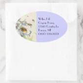 Autocollant Miel Abeilles Matin Fleurs de gloire A (Sac)