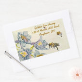 Autocollant Miel Abeilles Matin Fleurs de gloire A (Enveloppe)