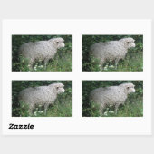 Autocollant mignon à manger aux moutons gourmands (Feuille)