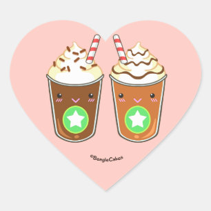 Autocollant mignon d'amis de Frappuchino
