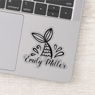 Autocollant mignon de fille de sirène