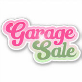 Autocollant Mignon de Vente de Garage (Devant)