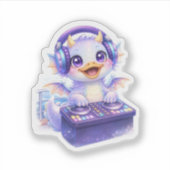 Autocollant Mignon DJ Dragon Croisière (Devant)
