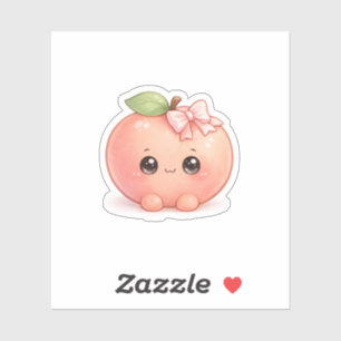 Autocollant Mignon Kawaii Peach