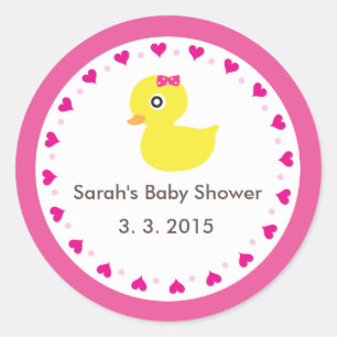 Autocollant mignon mignon de baby shower de fille